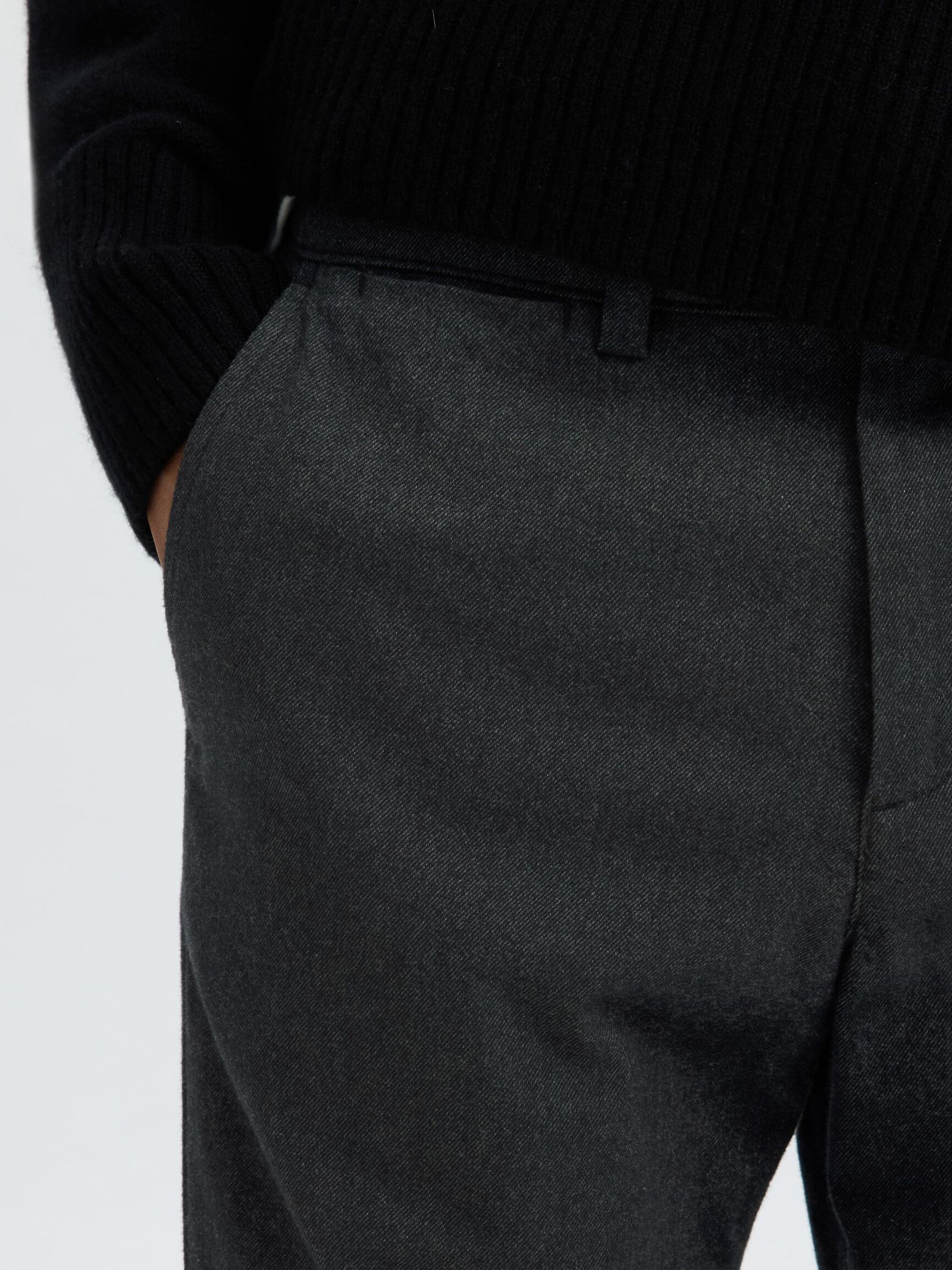175 SLIM-FIT BRUSHED CHINOS, Dark Grey, highres