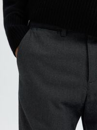 175 SLIM-FIT BRUSHED CHINOS, Dark Grey, highres