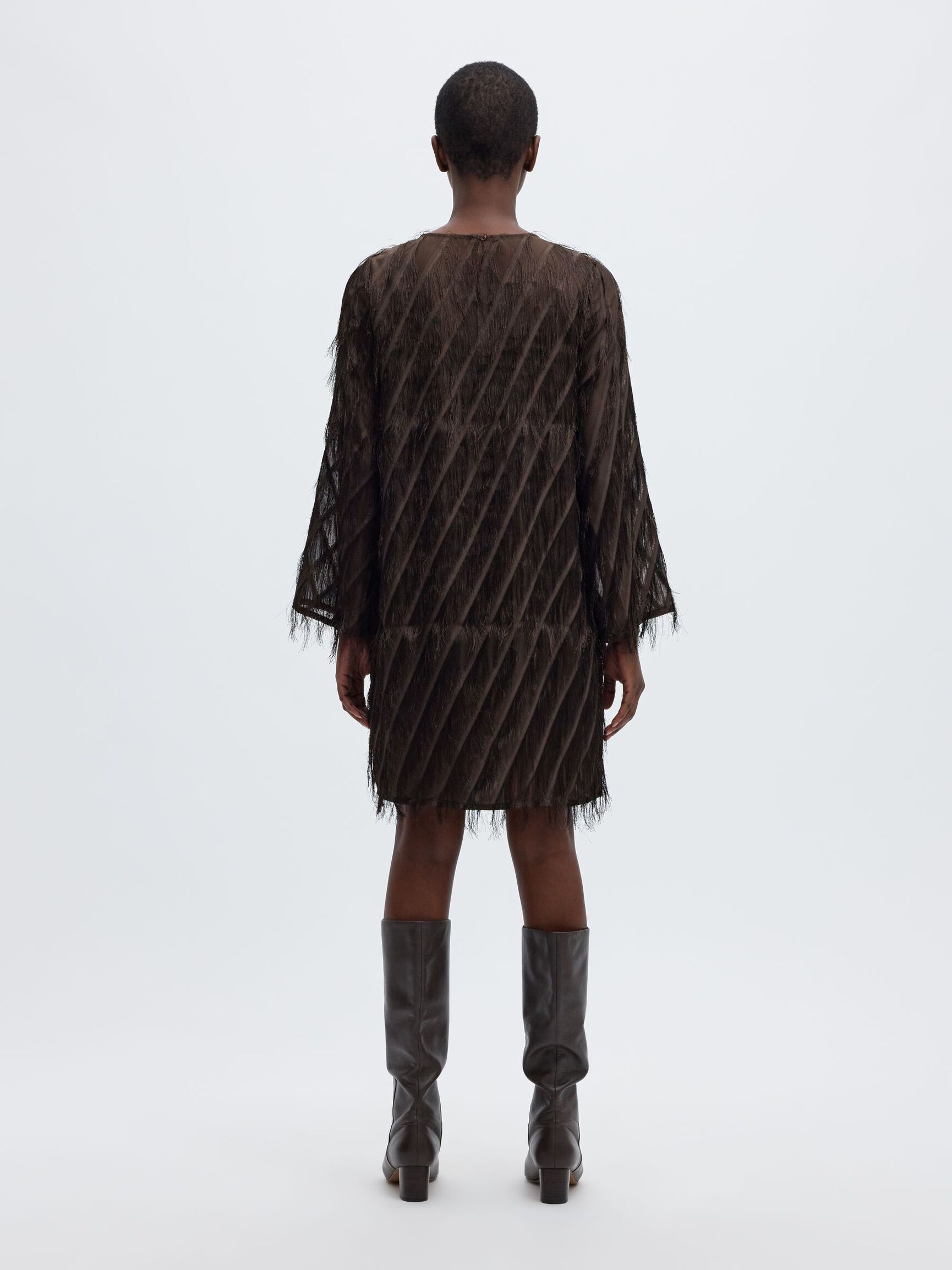 FRINGE MINI DRESS, Delicioso, highres