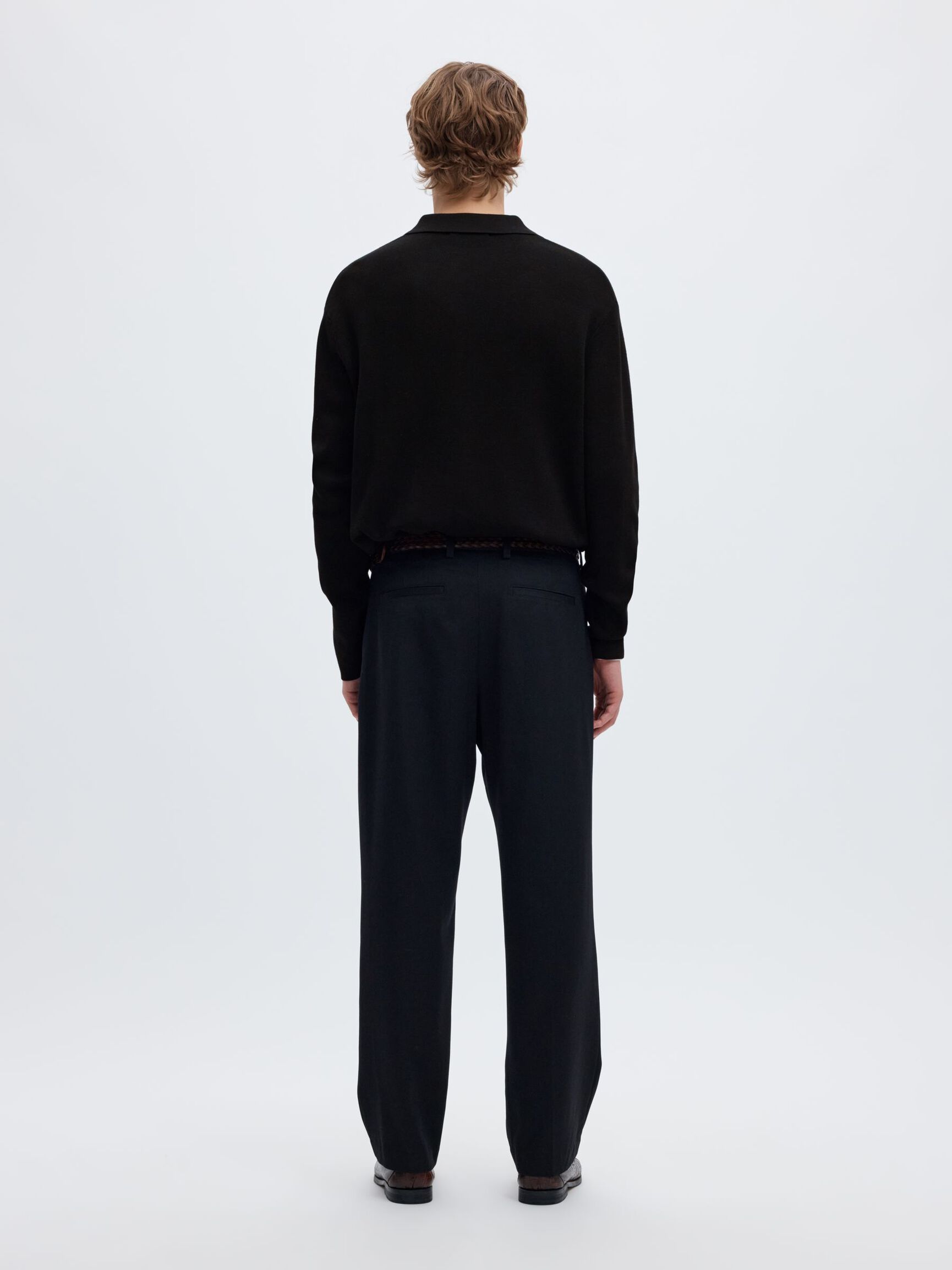 HALF ZIP PULLOVER, Black, highres