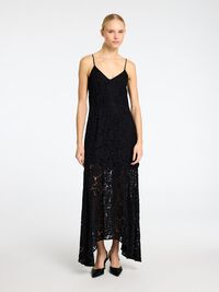 LANG BLONDEKJOLE, Black, highres