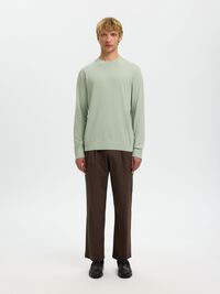 BAUMWOLL PULLOVER, Aqua Gray, highres