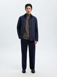 HALF-ZIP KNITTED JUMPER, Morel, highres