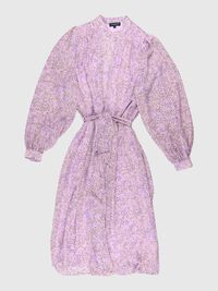 BELTED - MIDI DRESS, Evening Haze, highres