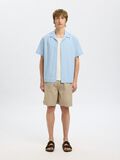 Selected LØS PASSFORM SHORTS I LINBLANDING, Pure Cashmere, highres - 16097541_PureCashmere_005.jpg
