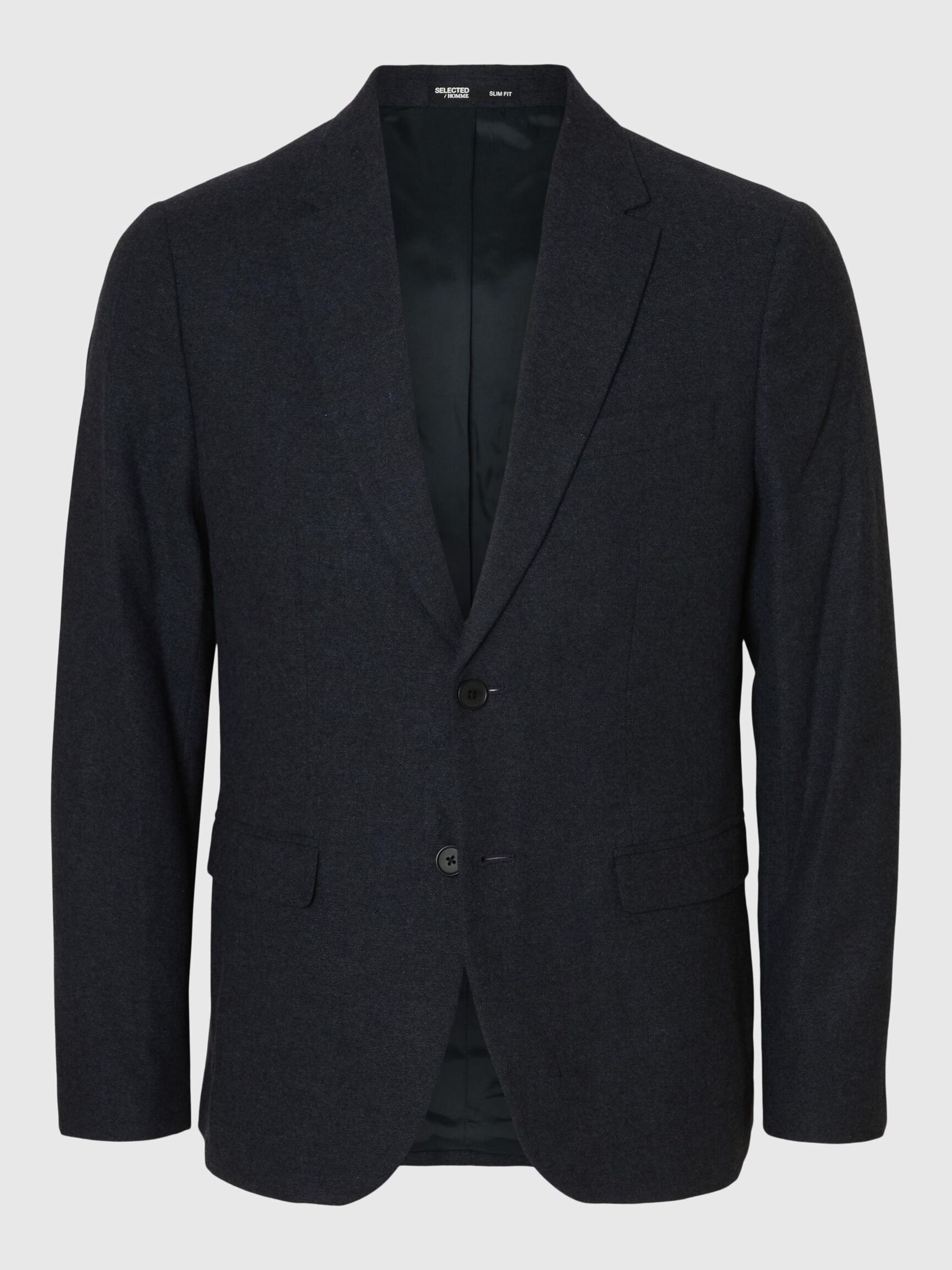 CHECKED WOOL BLEND  BLAZER, Dark Sapphire, highres
