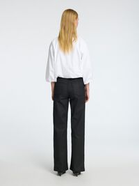 VOLUMINØS BLUSE MED 3/4-ÆRMER, Bright White, highres