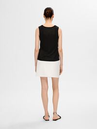KNITTED TANK TOP, Black, highres