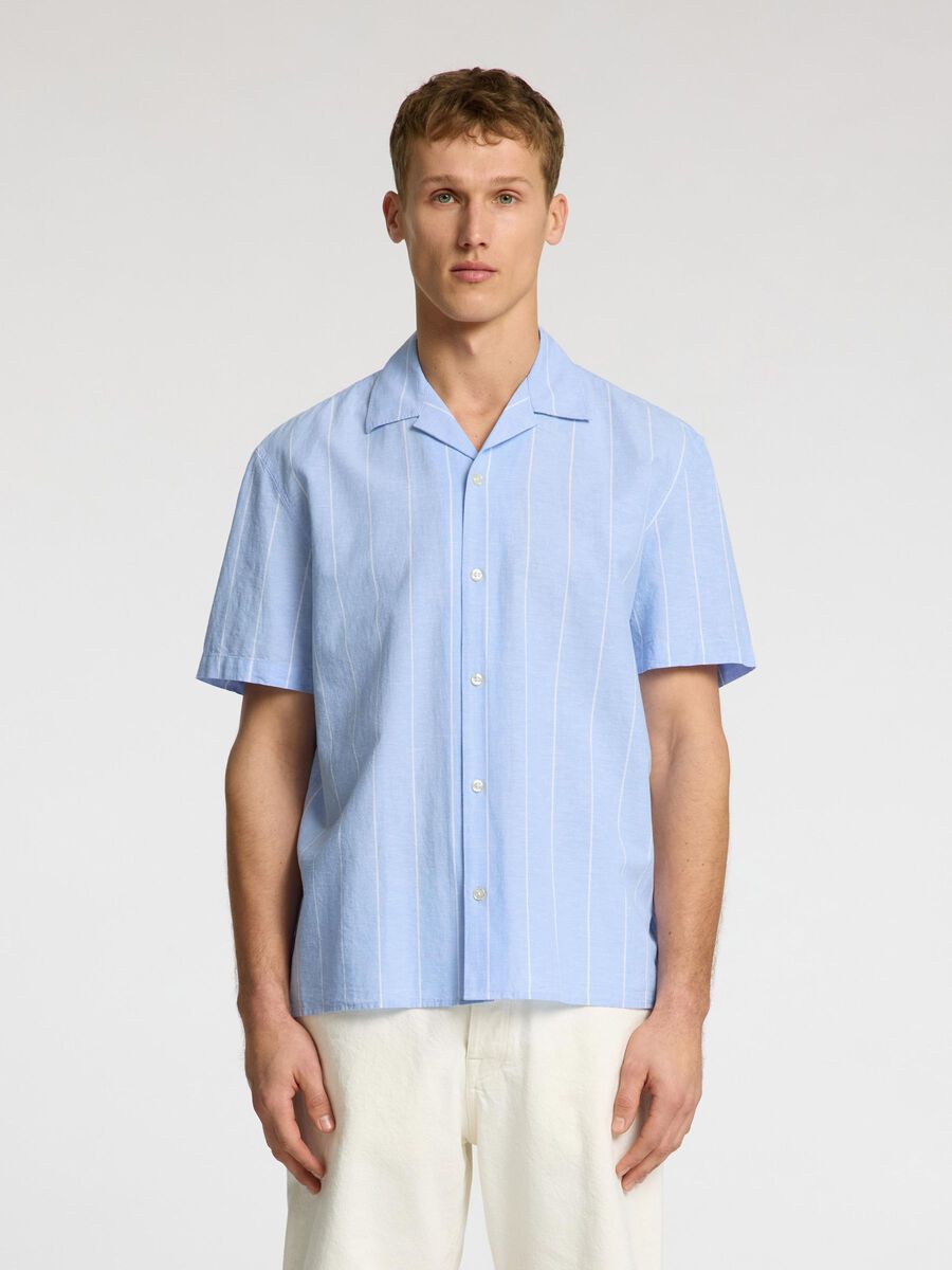 Selected LEINENMIX KURZARMHEMD, Cashmere Blue, highres - 16092978_CashmereBlue_1175223_003.jpg