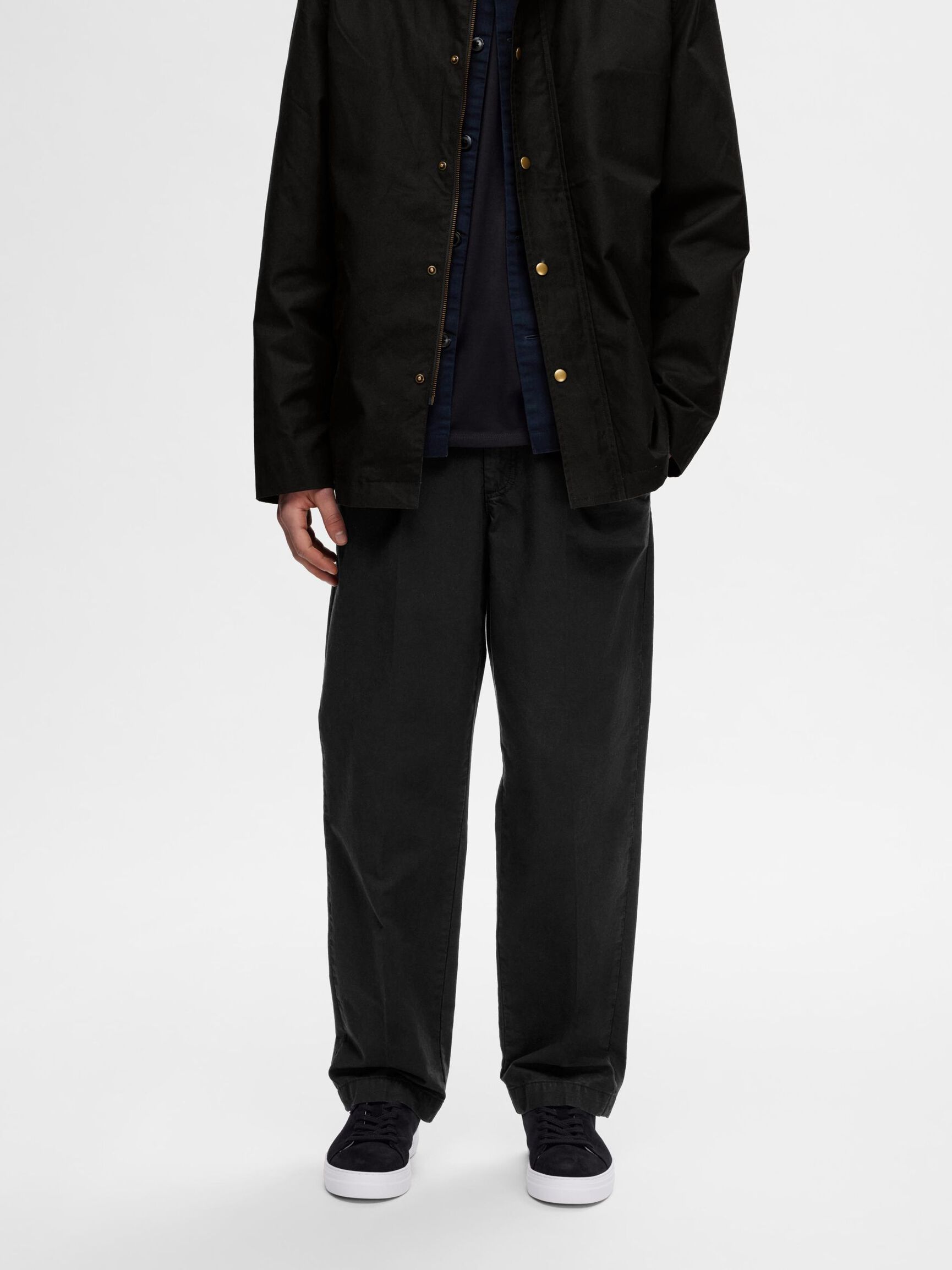 220 LOOSE FIT CHINO, Black, highres