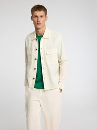 100% LINNEN OVERSHIRT, Egret, highres