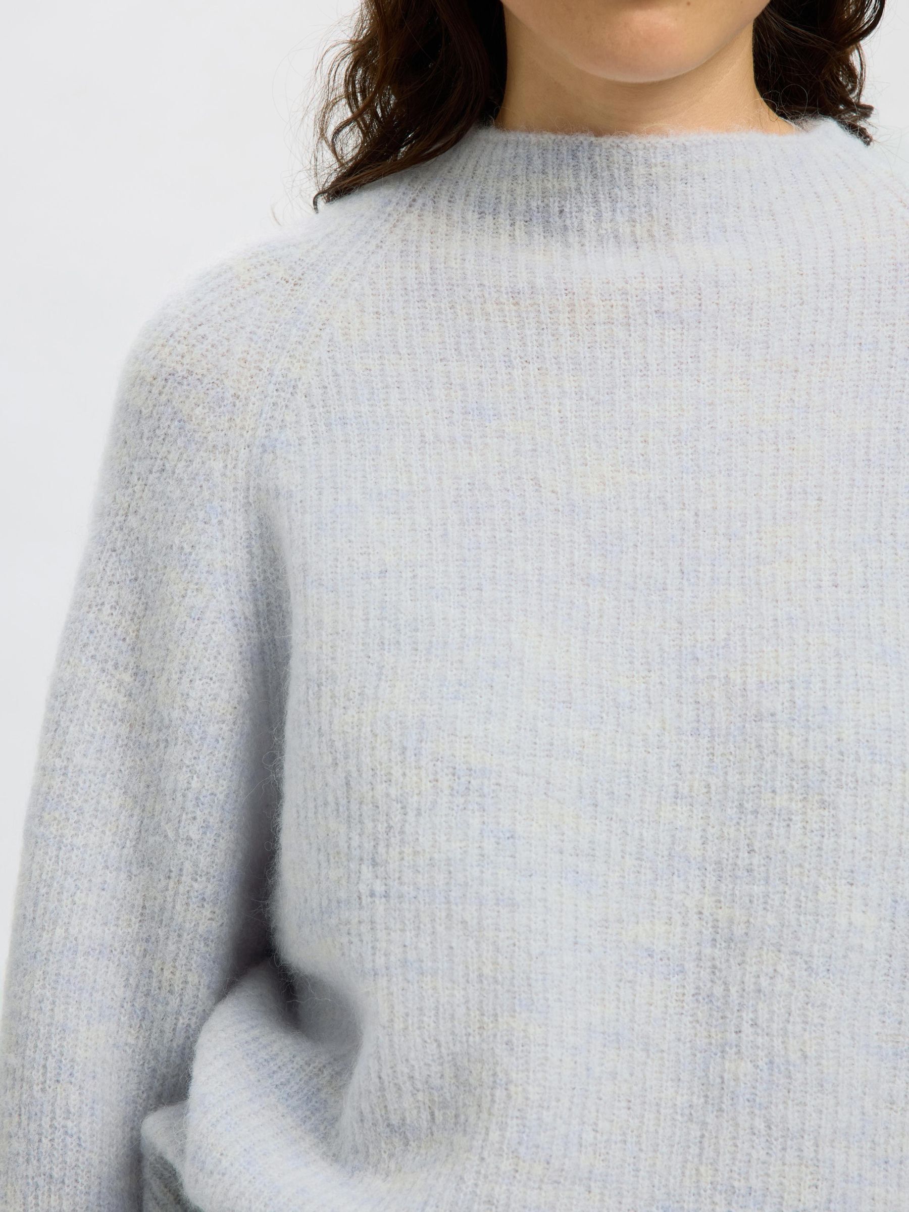 WOOL BLEND PULLOVER, Ancient Water, highres