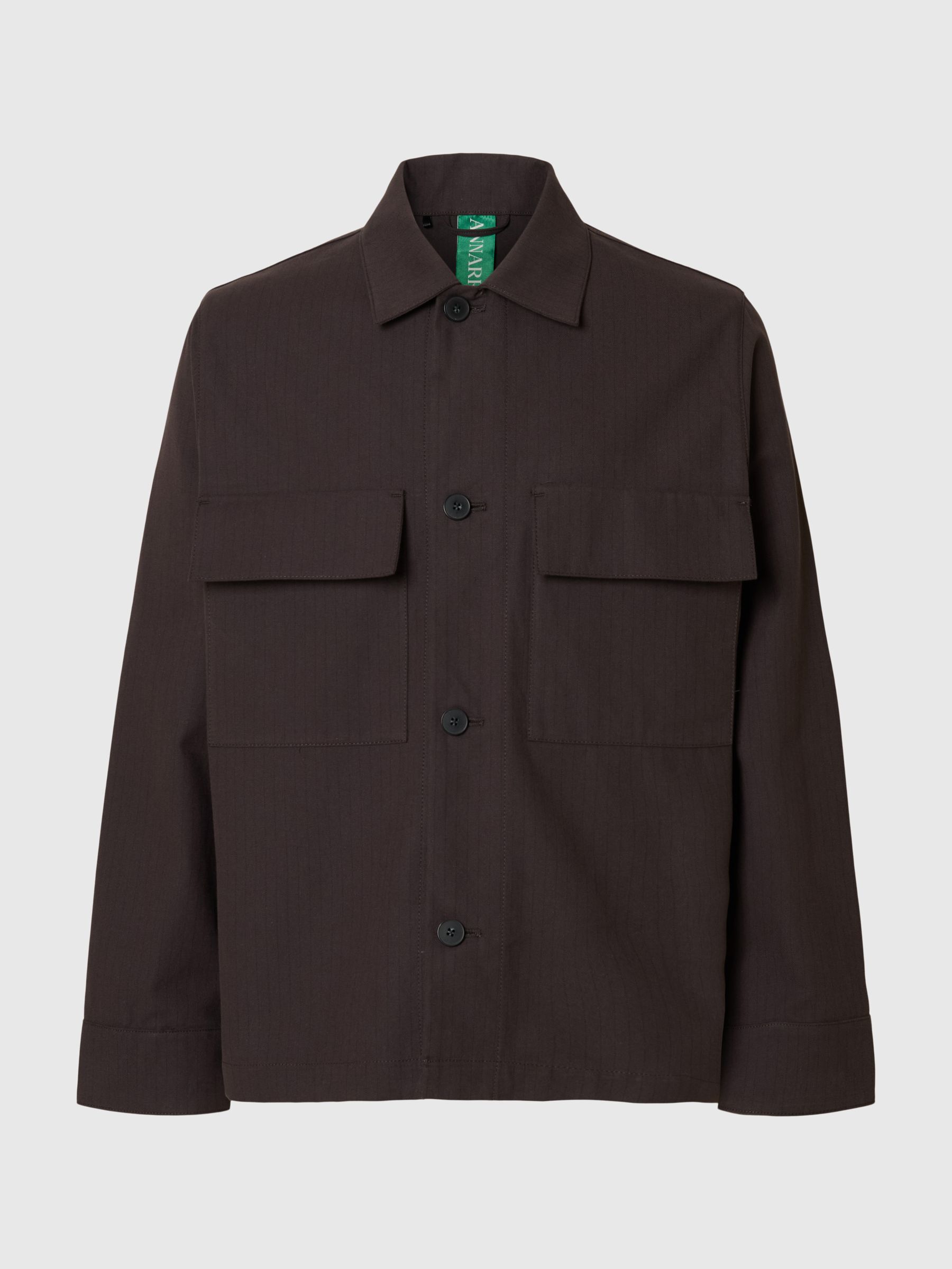 BOXY FIT OVERSHIRT, Chocolate Torte, highres