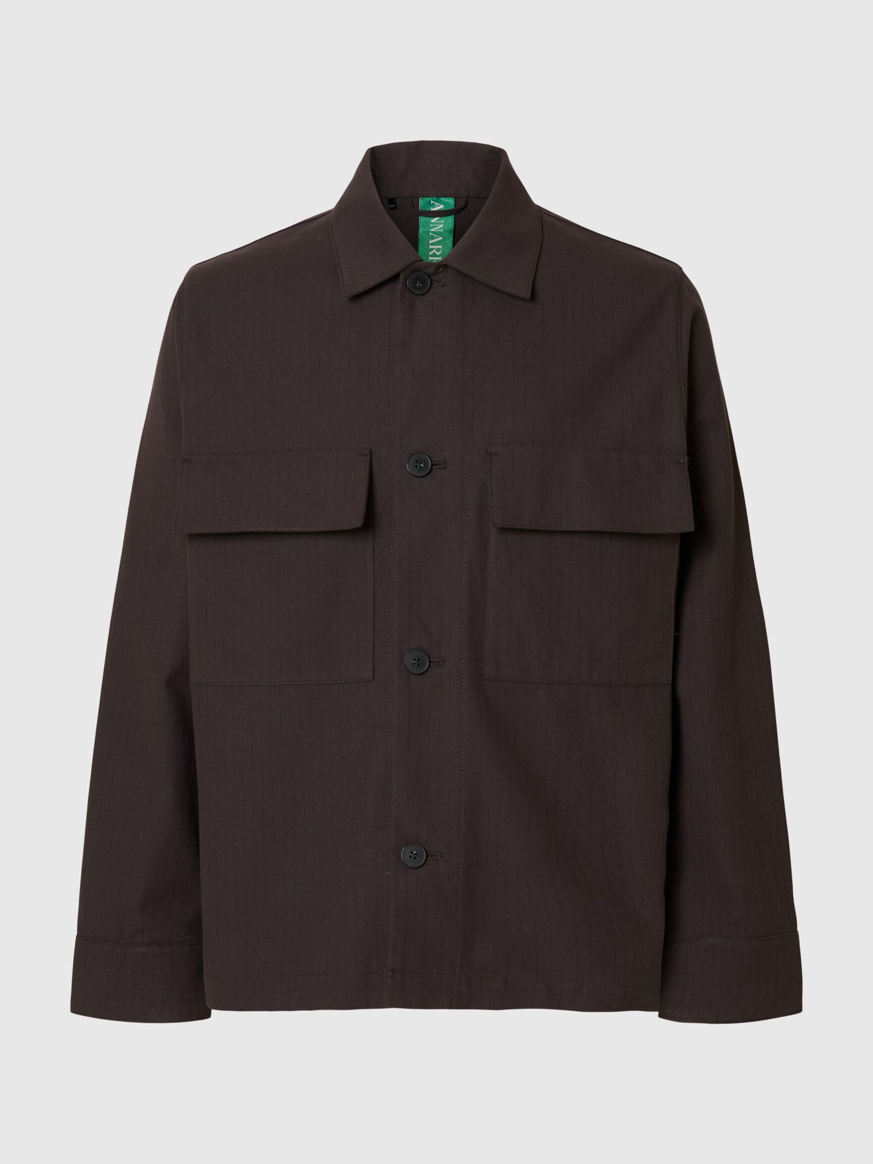 BOXY FIT OVERSHIRT, Chocolate Torte, highres
