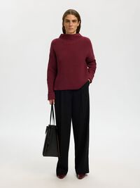 OVERSIZED PULLOVER, Tawny Port, highres