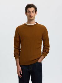 100% MERINO WOOL KNITTED PULLOVER, Monks Robe, highres