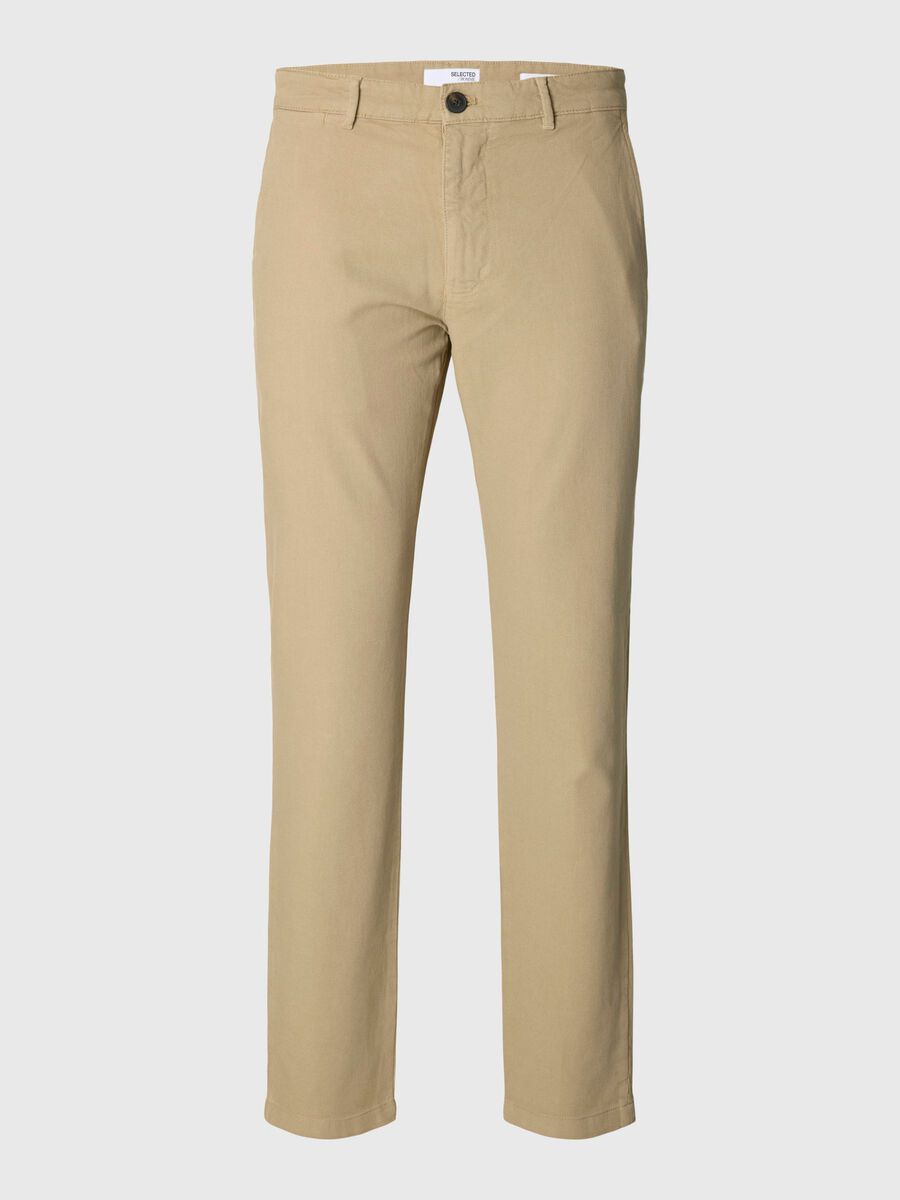 Selected 175 SLIM FIT STRUCTURED CHINOS, Pure Cashmere, highres - 16091554_PureCashmere_001.jpg
