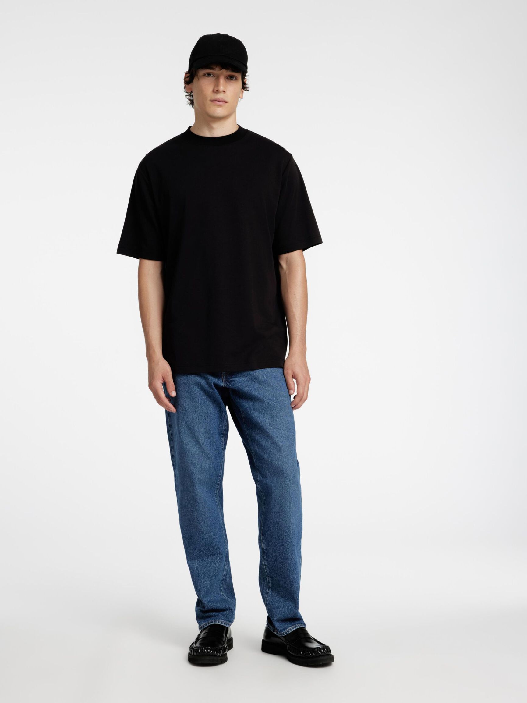 RELAXED FIT T-SHIRT, Black, highres