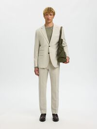 SLIM FIT SINGLE-BREASTED BLAZER, Egret, highres
