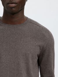 LONG-SLEEVED KNITTED JUMPER, Morel, highres