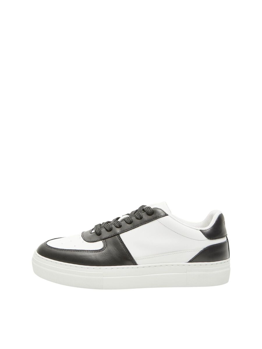 Selected LEER SNEAKERS, Black, highres - 16093341_Black_001.jpg