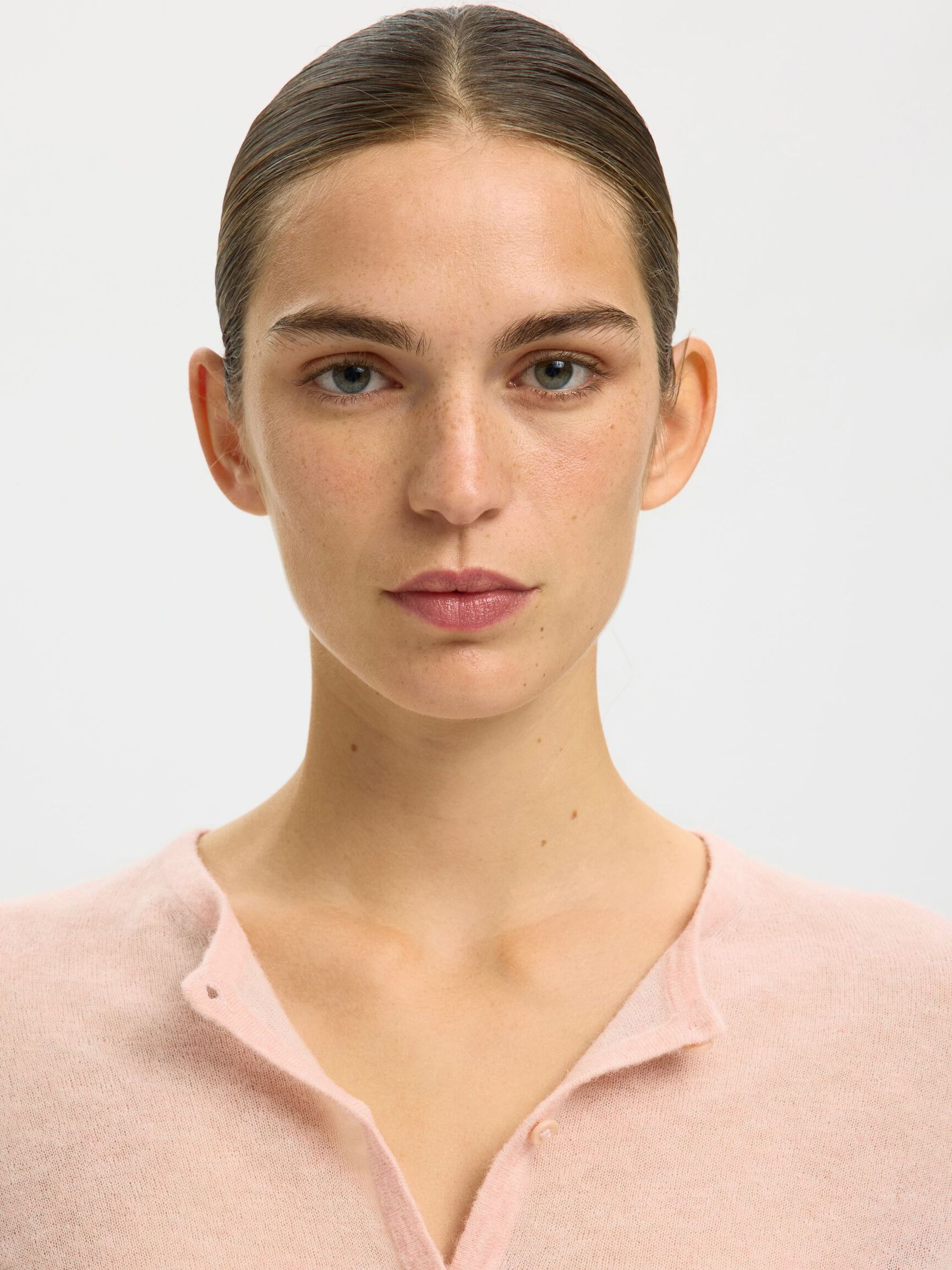 LONG SLEEVED CARDIGAN, Pale Dogwood, highres