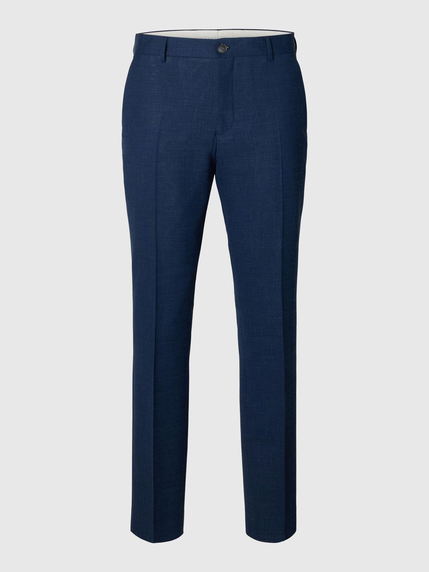 SLIM FIT SUIT TROUSERS, Dark Navy, highres
