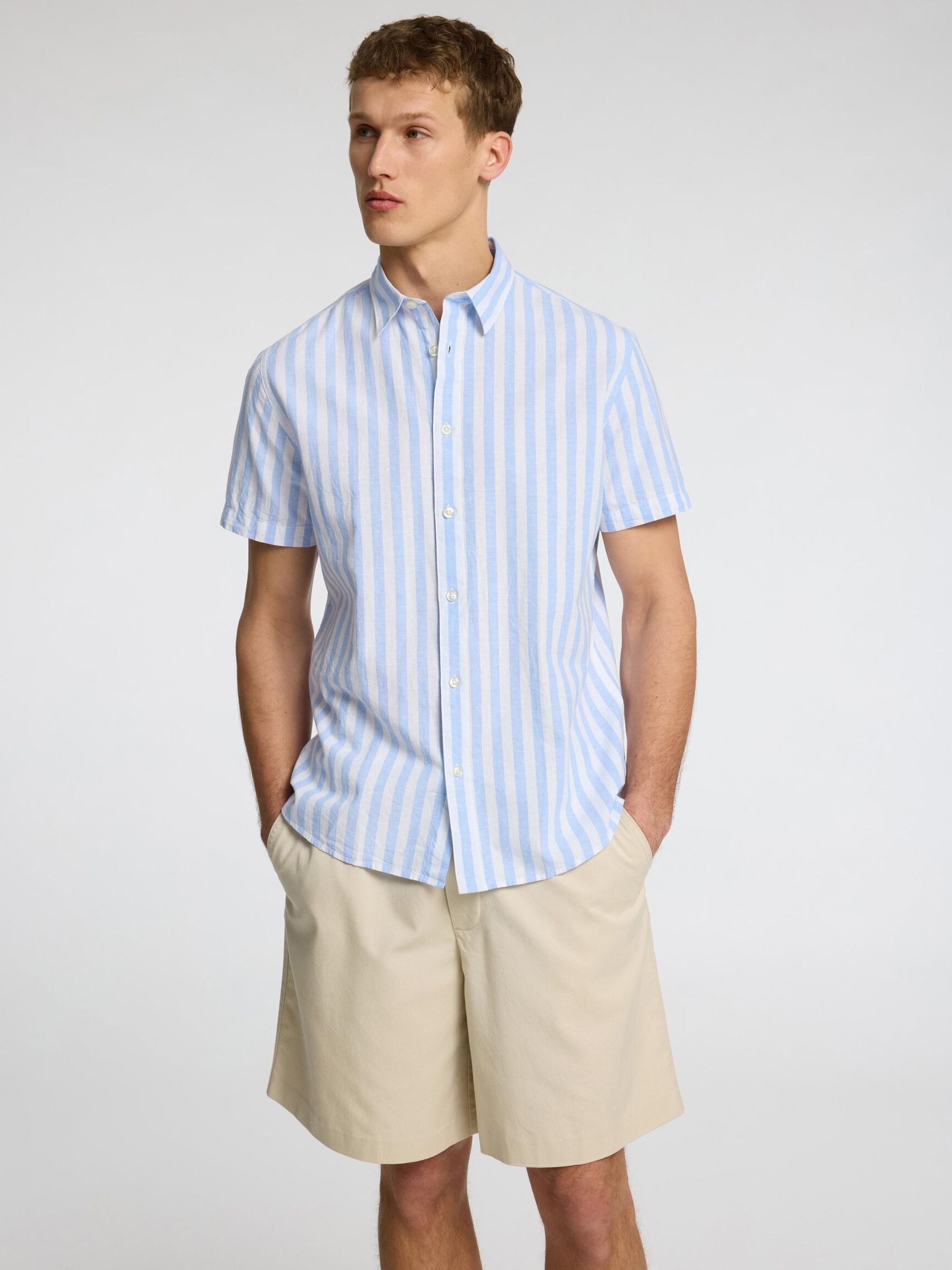 DISEÑO CLÁSICO CAMISA DE MANGA CORTA, Cashmere Blue, highres