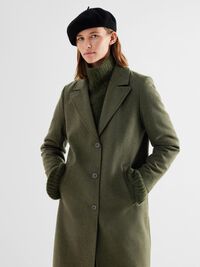 EINREIHIGER WOLLGEMISCH MANTEL, Ivy Green, highres