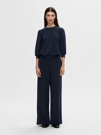 PUFF SLEEVE SWEATSHIRT, Dark Sapphire, highres