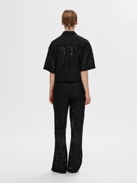 LACE TROUSERS, Black, highres