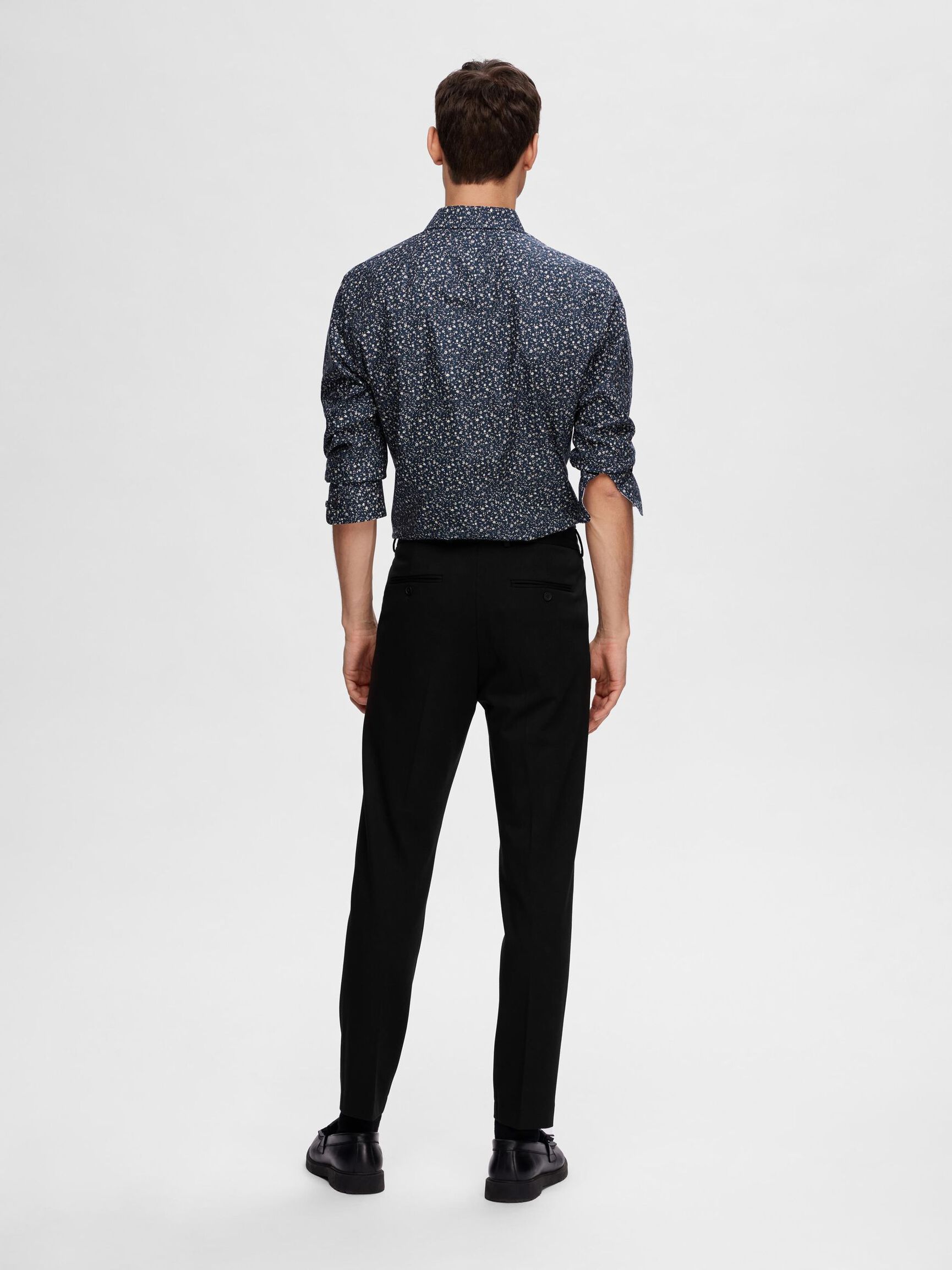VISKOSEMIX SLIM FIT ANZUGHOSE, Black, highres