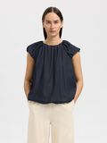 Selected TOP CON MANICHE A SBUFFO, Dark Blue Denim, highres - 16099796_DarkBlueDenim_008.jpg
