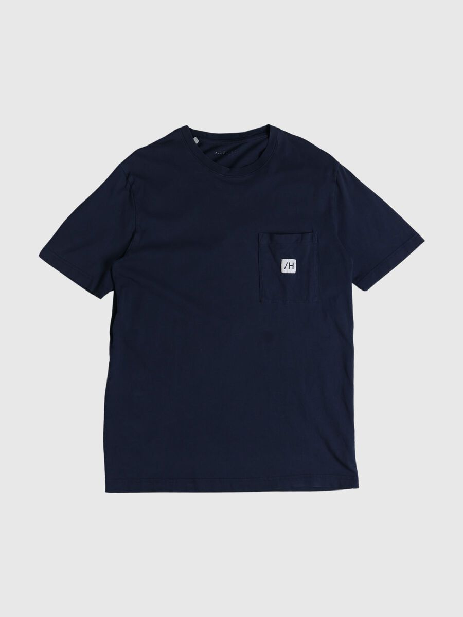 Selected LOGO DE POCHE T-SHIRT, Navy Blazer, highres - 80000155_NavyBlazer_001.jpg
