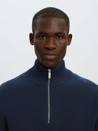 HALF-ZIP PULLOVER, Sky Captain, highres