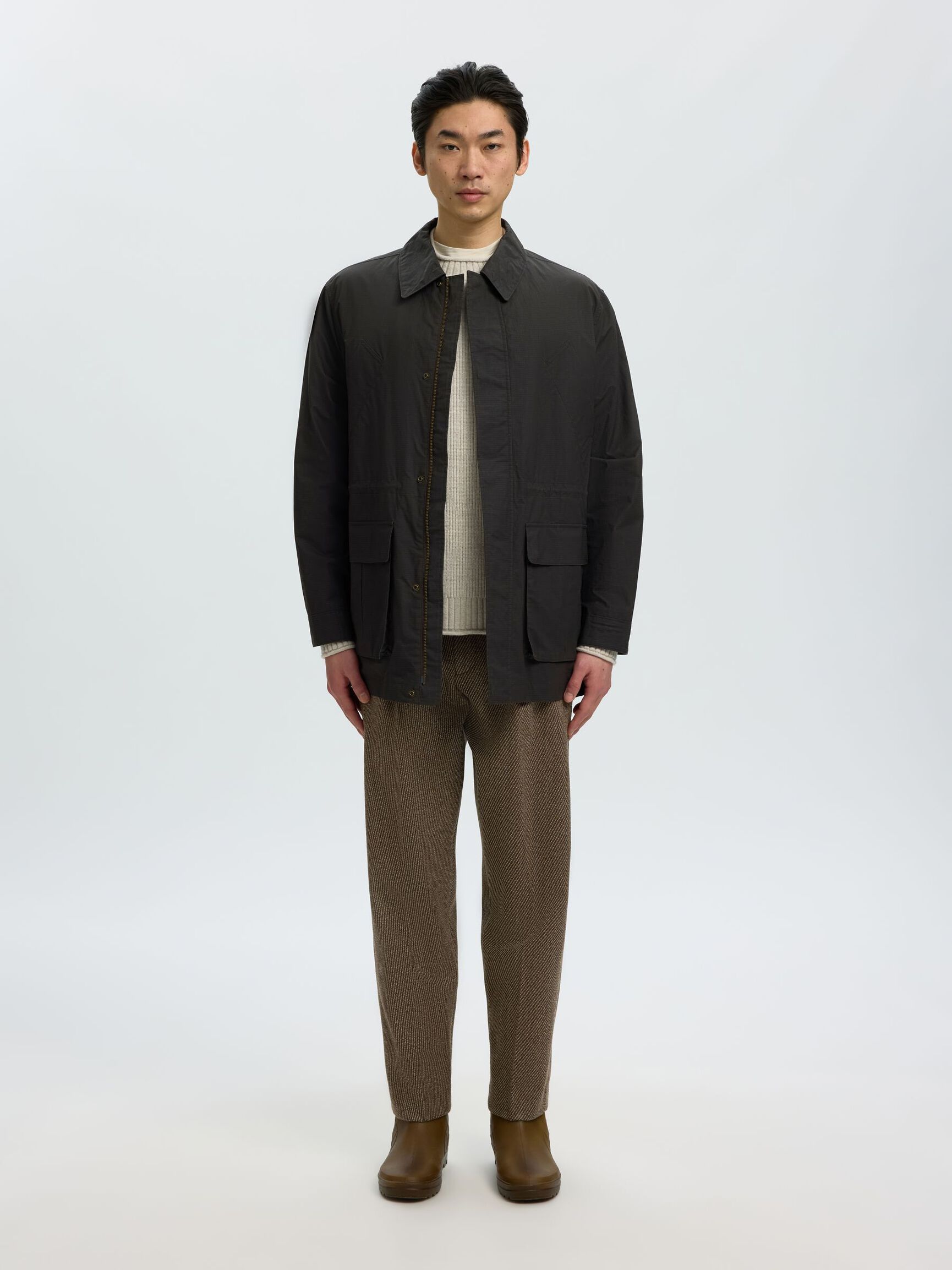 ORGANIC COTTON JACKET, Turkish Coffee, highres