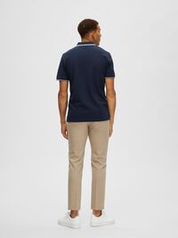 KORTÆRMET POLO, Navy Blazer, highres