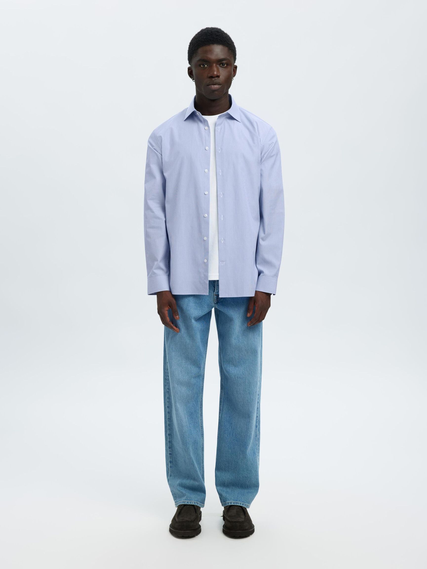 KOSZULKA SLIM FIT, Bright White, highres