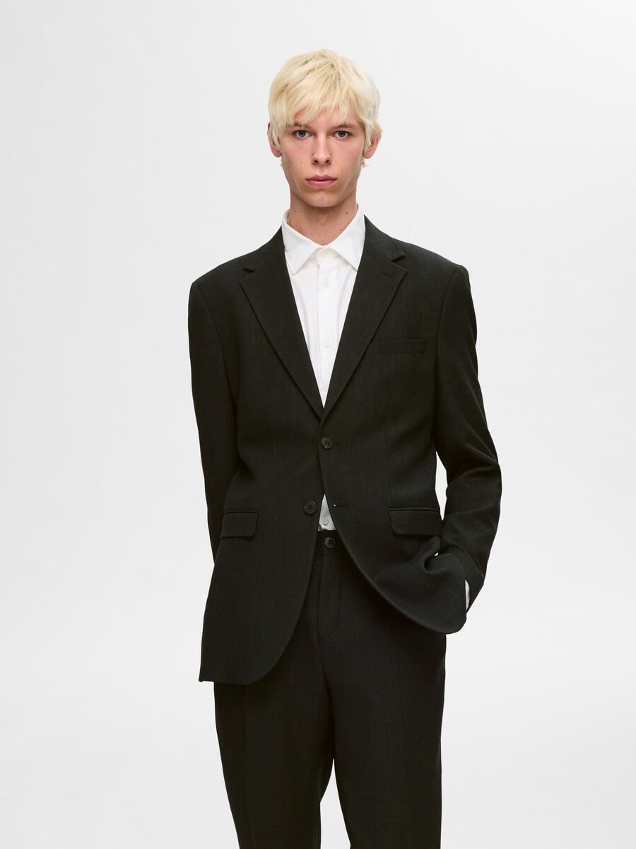 Selected SLIM FIT WOLLGEMISCH BLAZER, Dark Green, highres - 16095301_DarkGreen_003.jpg