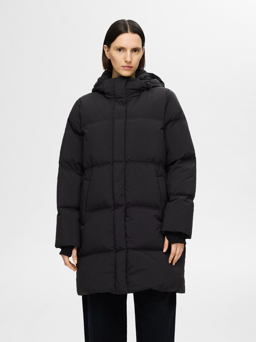 Selected LANGE PUFFERMANTEL, Black, highres - 16094227_Black_003.jpg