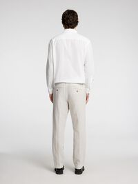 196 RAK PASSFORM BYXOR I LINNEBLANDNING, Pure Cashmere, highres
