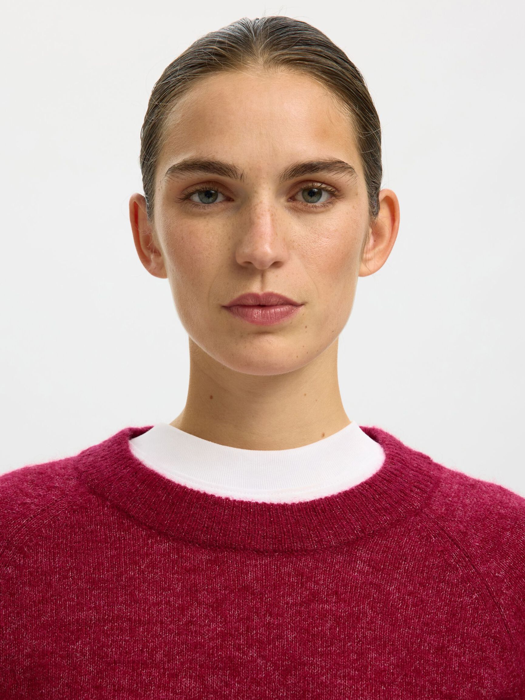 WOOL BLEND JUMPER, Anemone, highres