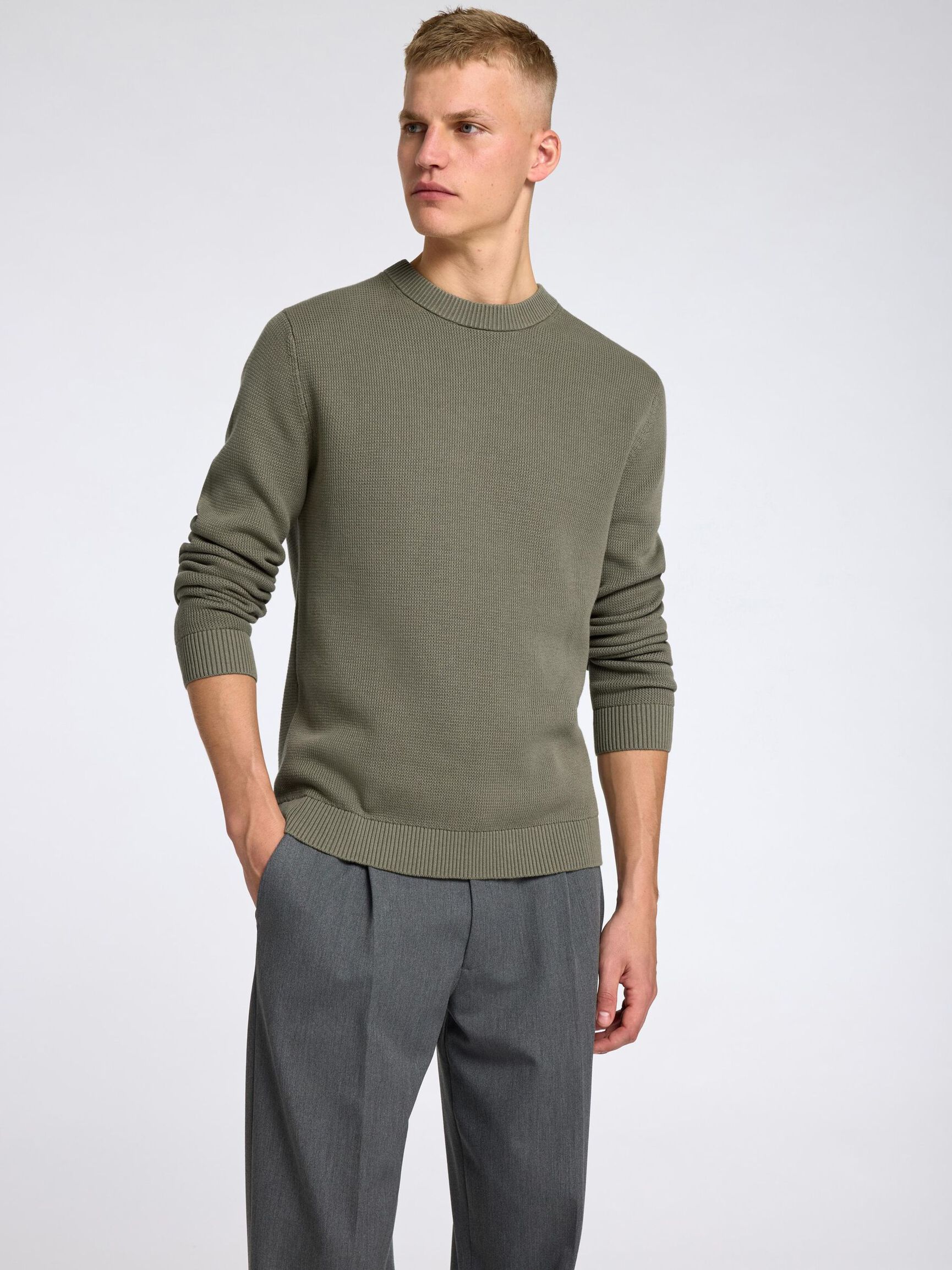 CUELLO REDONDO JERSEY, Vetiver, highres