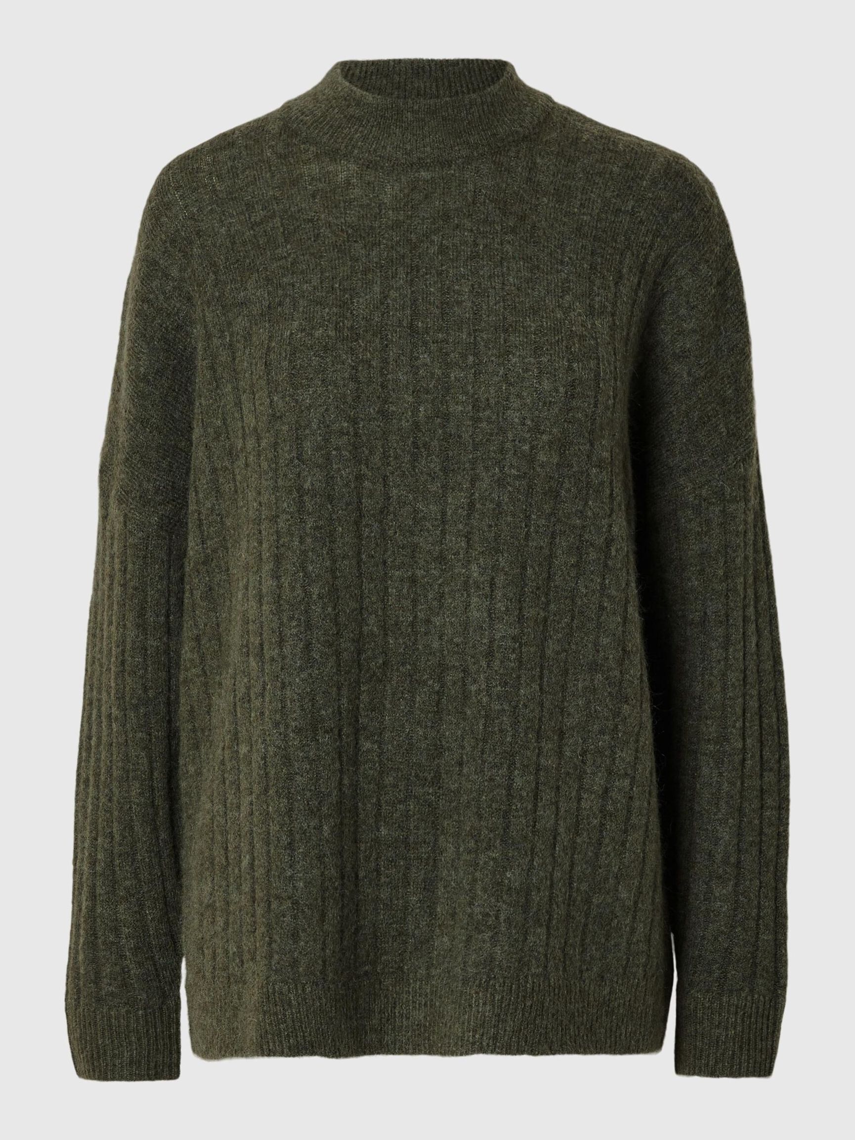 LOOSE FIT WOOL BLEND JUMPER, Kalamata, highres