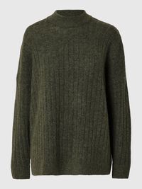 LOOSE FIT WOOL BLEND JUMPER, Kalamata, highres