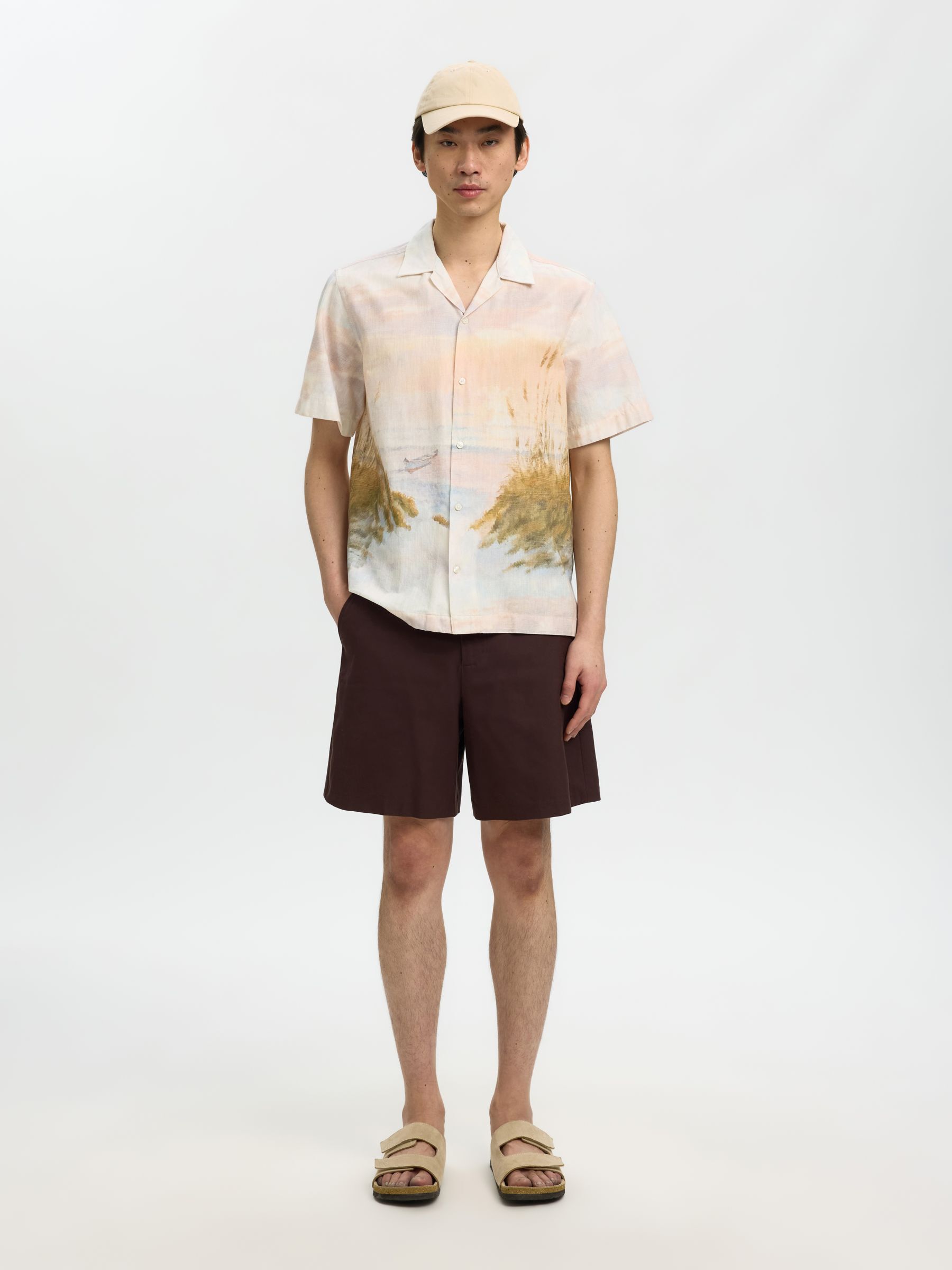 REGULAR FIT SHORT SLEEVED SHIRT, Dusty Blue, highres