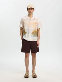 REGULAR FIT SHORT SLEEVED SHIRT, Dusty Blue, highres