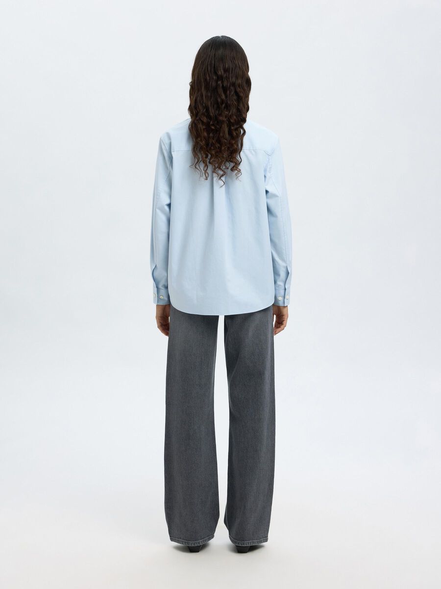 Selected KATOEN RELAXED FIT OVERHEMD, Cashmere Blue, highres - 16098133_CashmereBlue_004.jpg