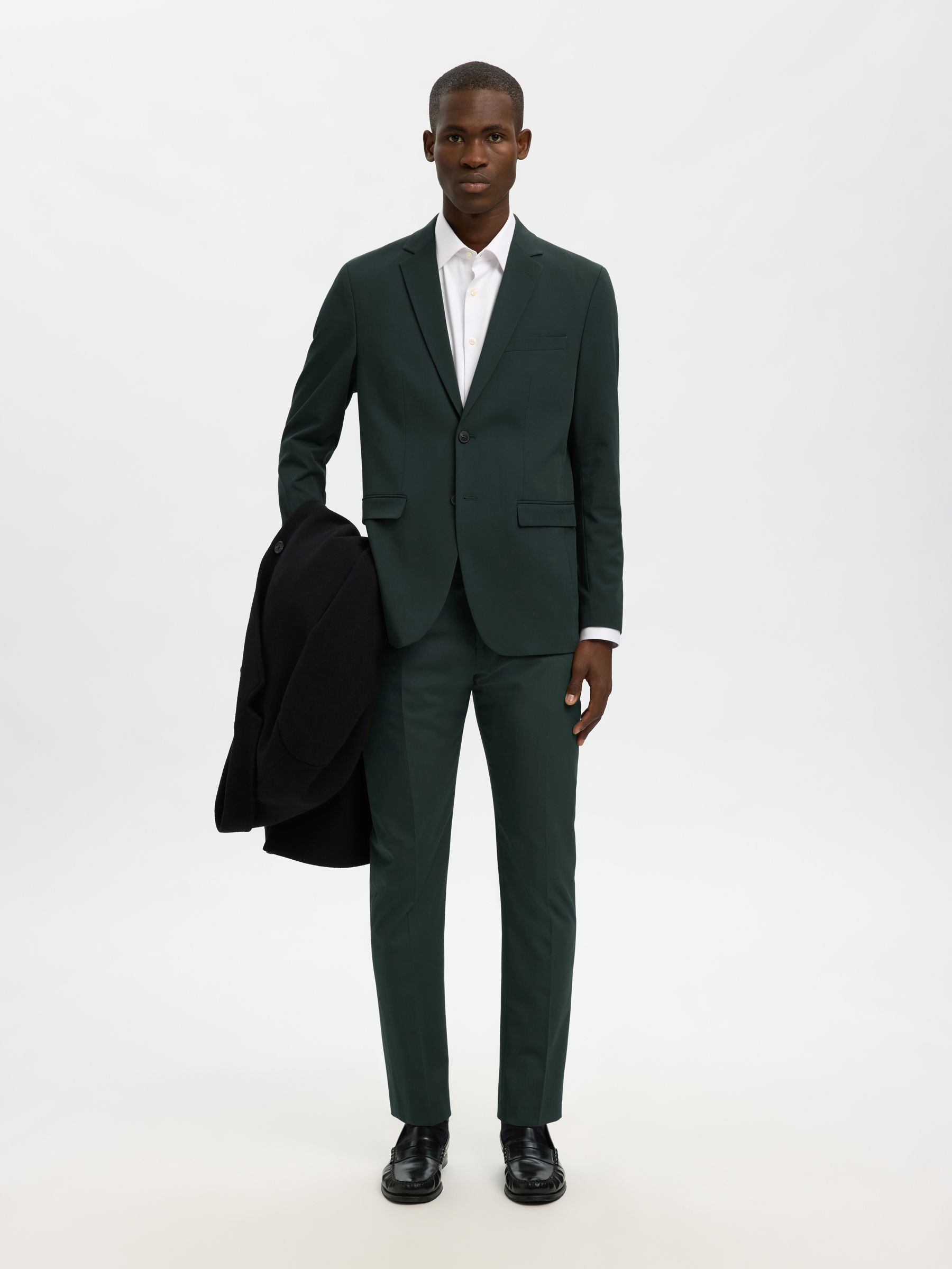 175 SLIM FIT TROUSERS, Forest Night, highres