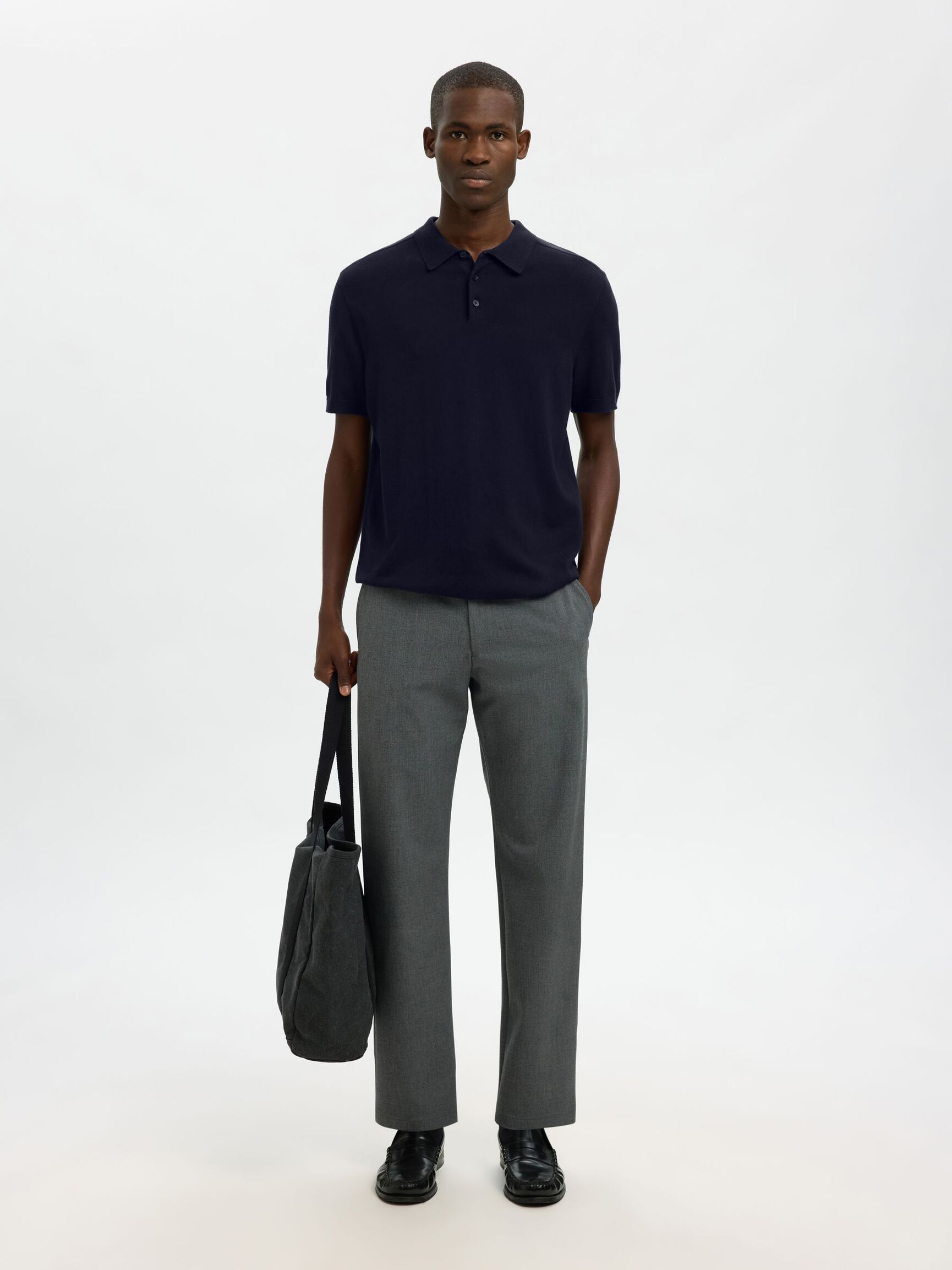 EN MAILLE POLO, Navy Blazer, highres